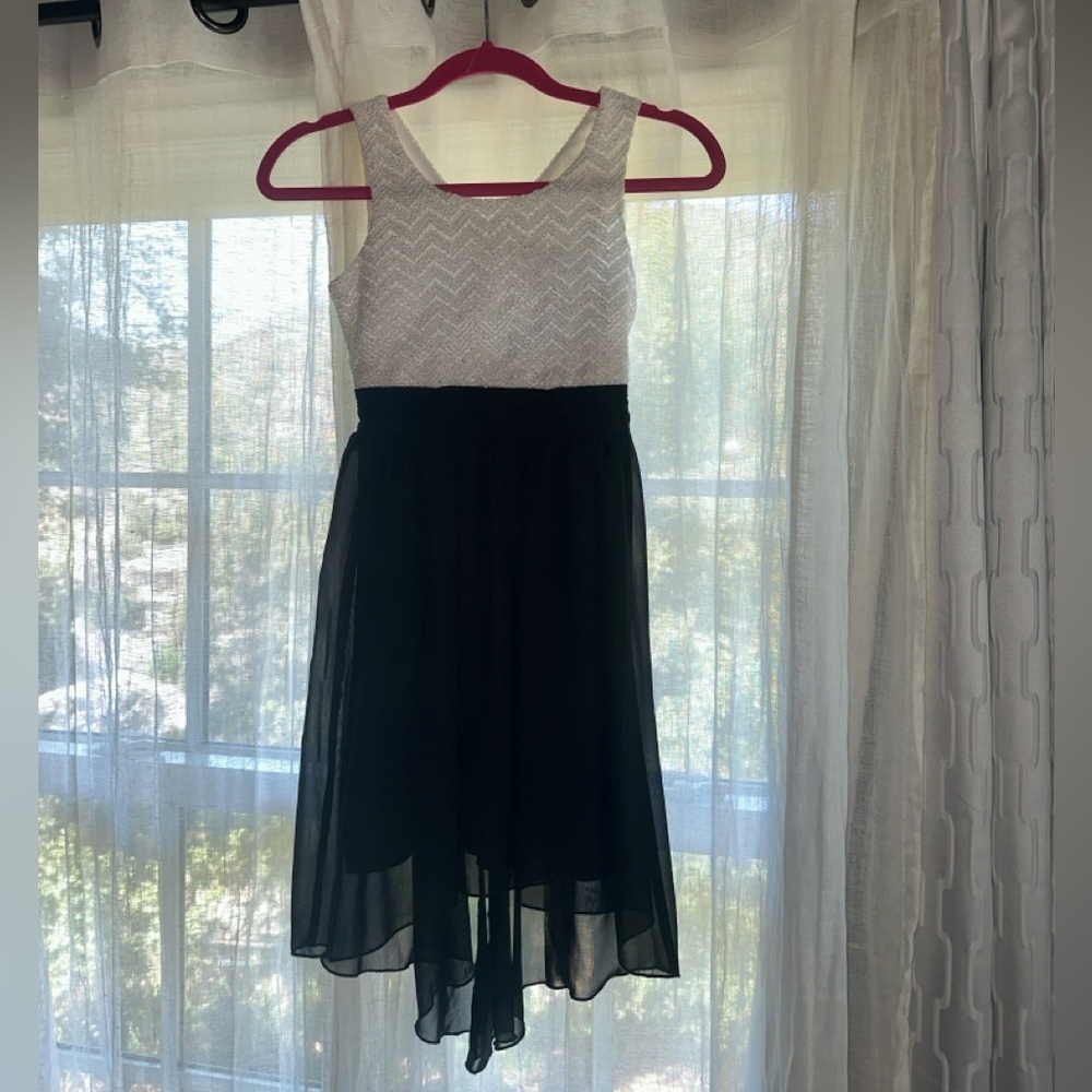 Girls Speechless Formal Dress Sparkle Black & White